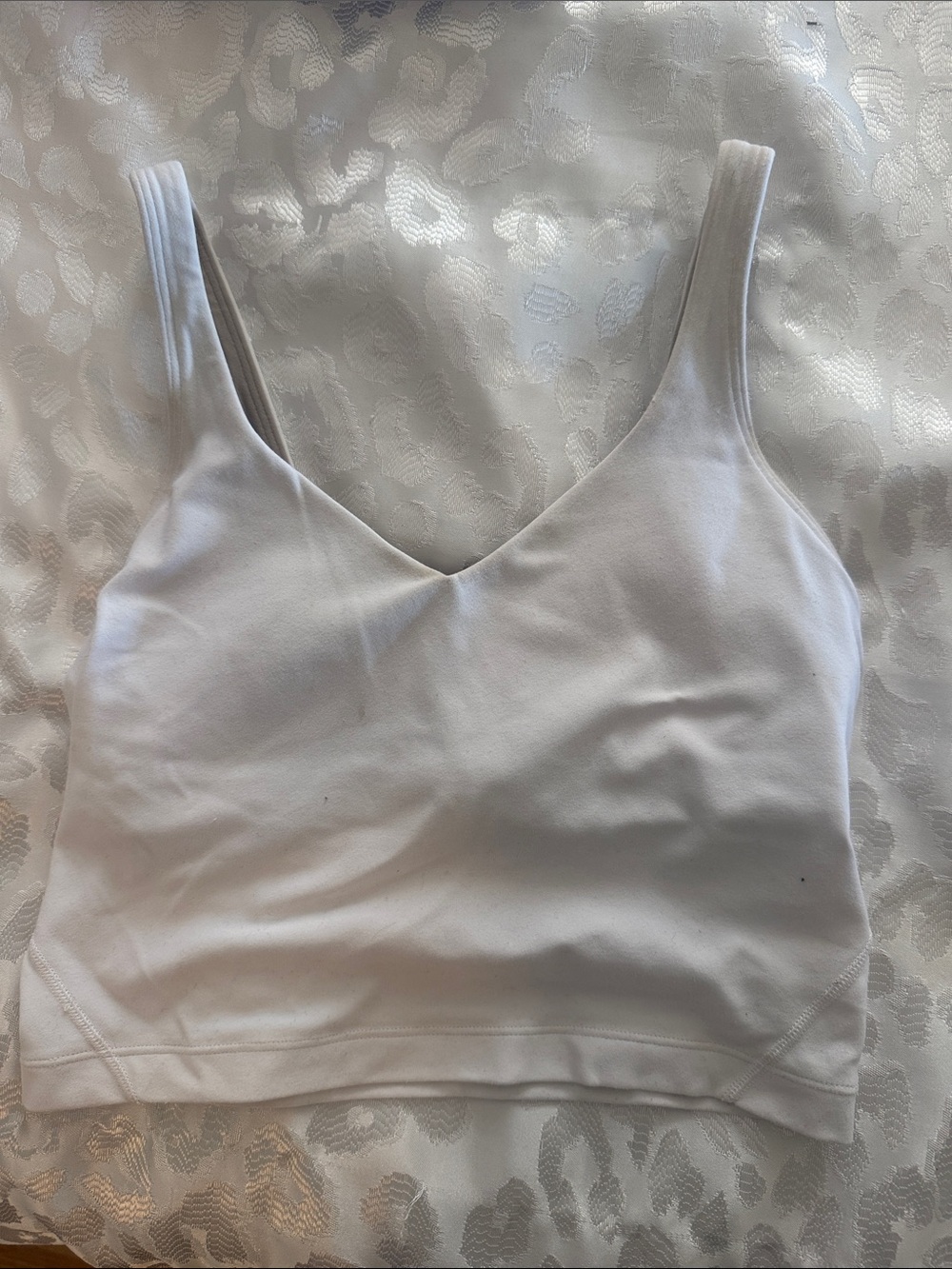 lululemon athletica White Seamless V-Neck Sports Bralette